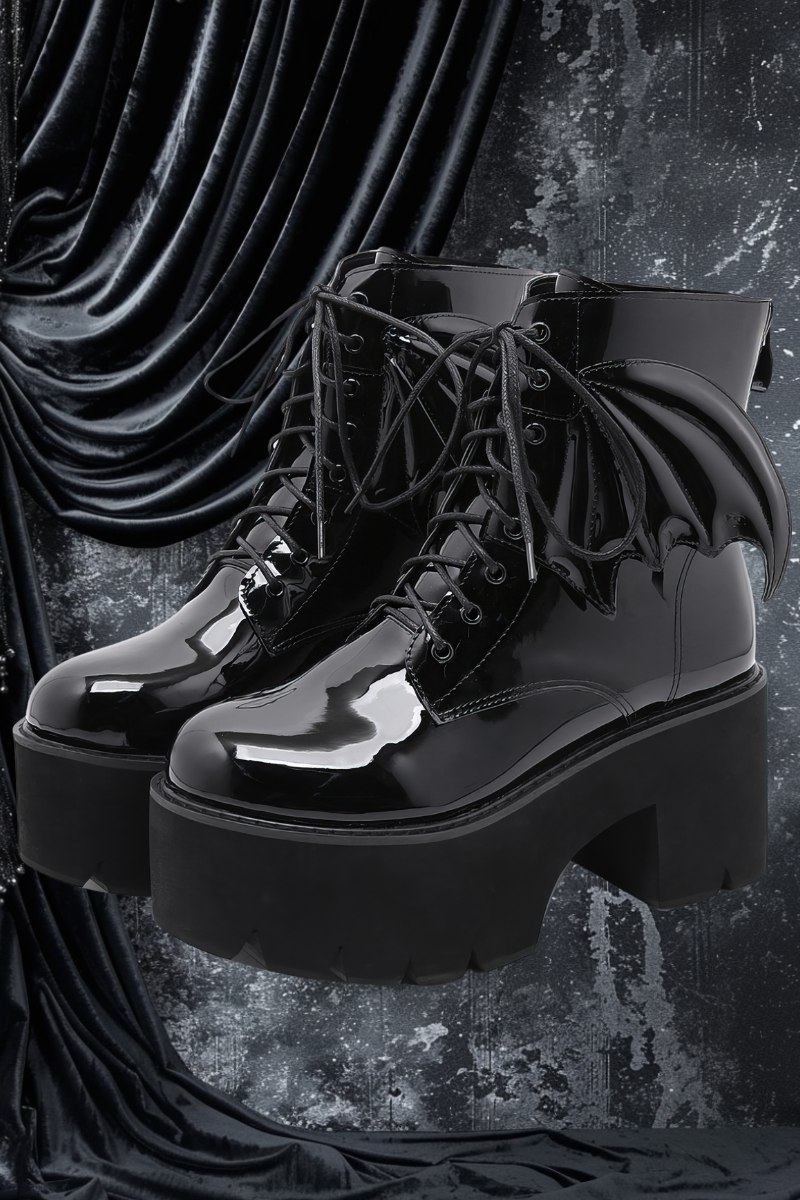 Chaussures Gothiques Compensées Chauve Souris – Shadowbat