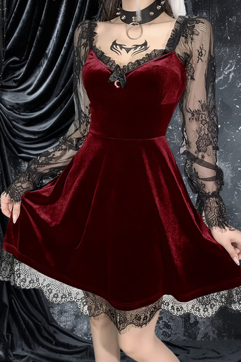 Robe Gothique Noire Et Rouge – SoftBlood