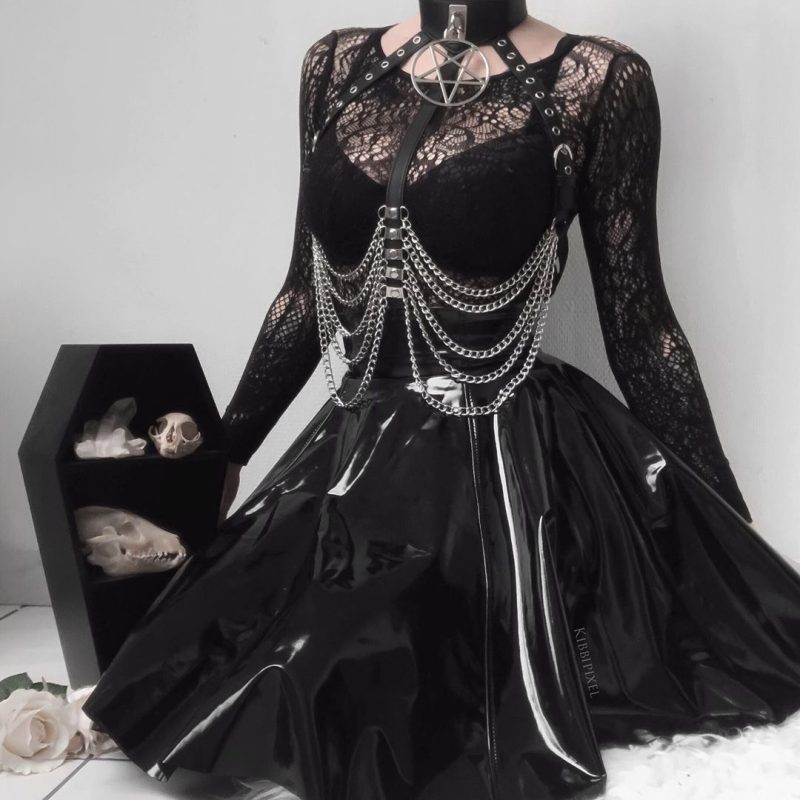 Jupe Gothique Cuir
