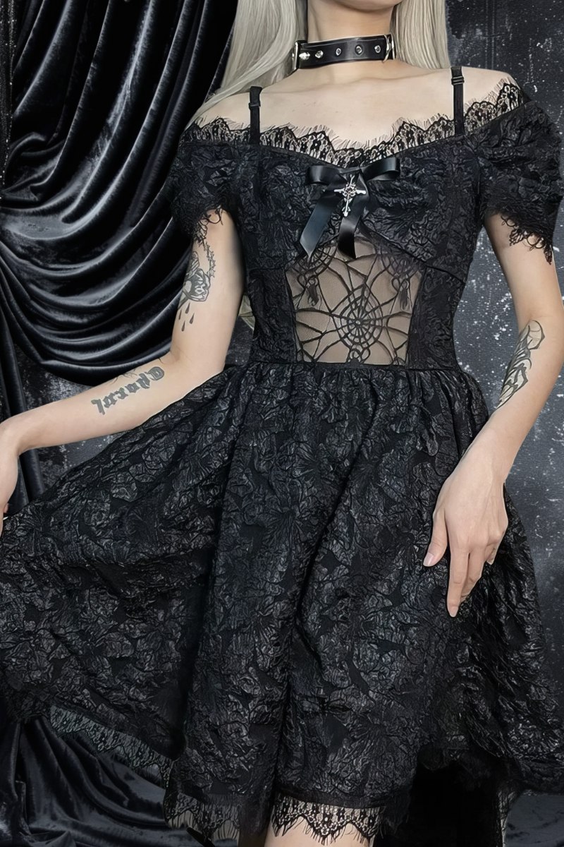 Robe Gothique Fleurs – VictorianVeil