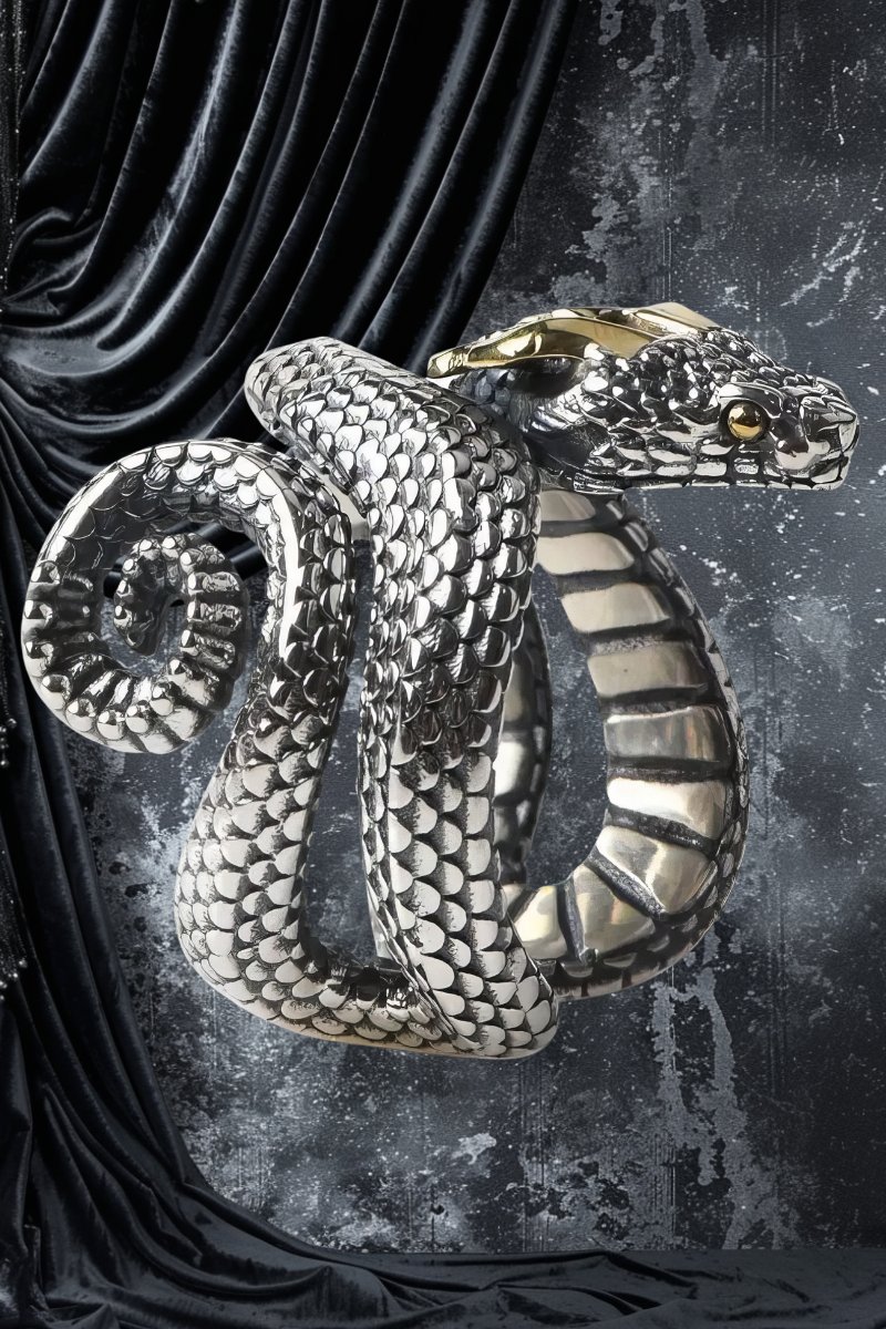 Bague Gothique Serpent Enroulé – Snakespell