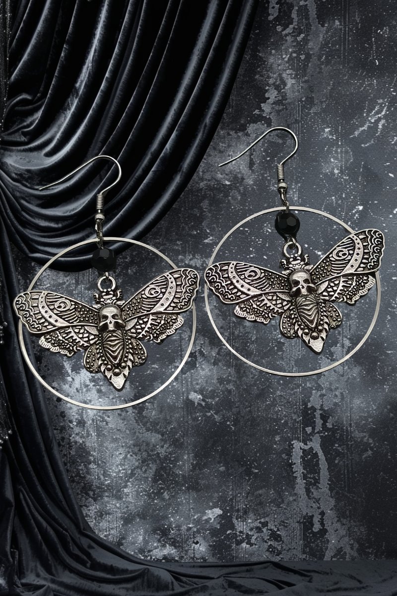 Boucle D’Oreille Gothique Papillon – Phantomglow