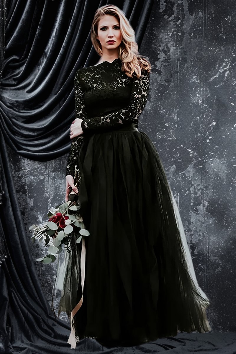 Robe De Mariée Gothique Romantique Noire – RebelSoul